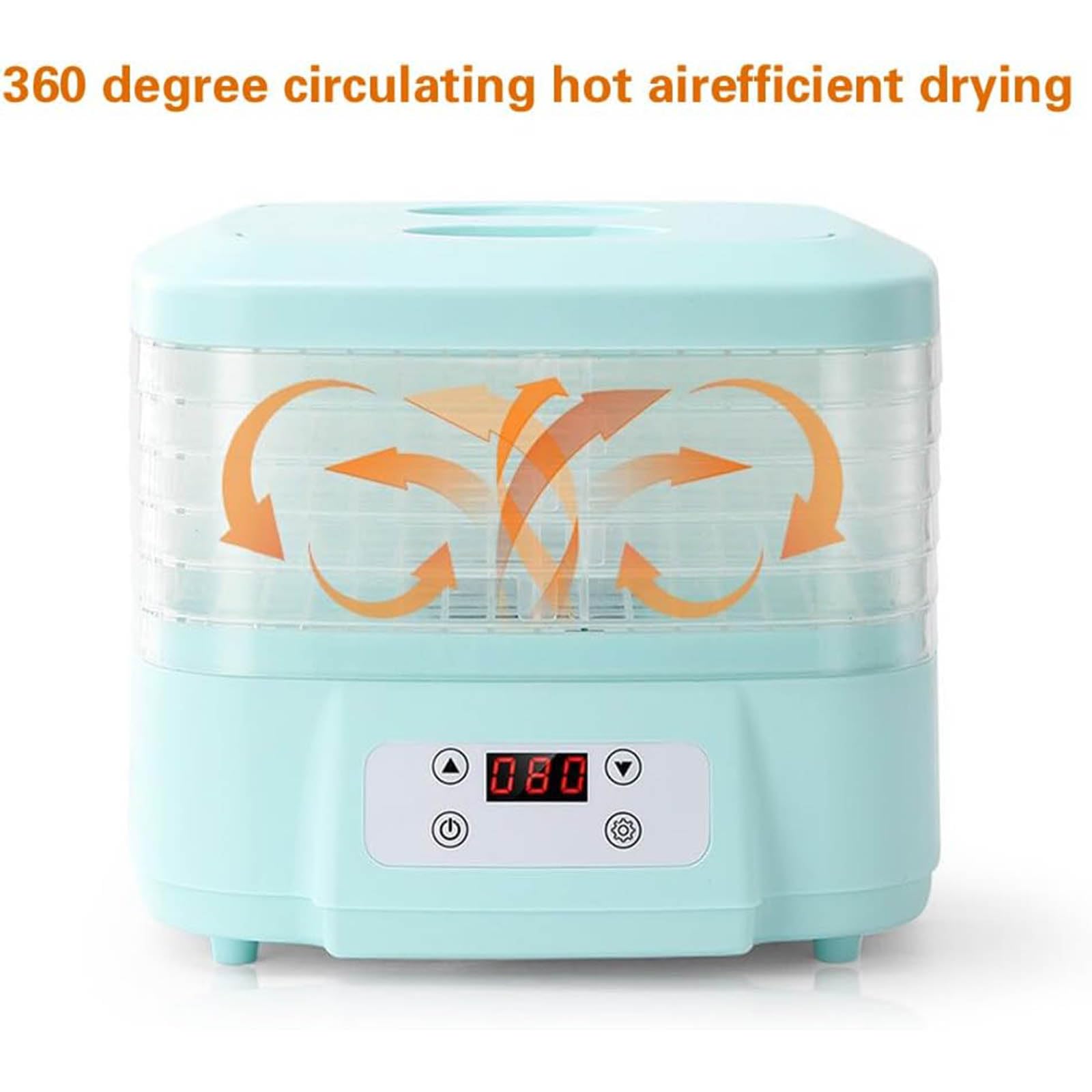 Máquina de secado por congelación para dulces y aperitivos - Termostato ajustable, indicador LED, temporizador de 1 a 72 horas, control de temperatura para el secado de carne en casa, frutas y carne
