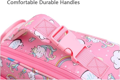 Miniatura 7 de Caja de almuerzo para niños, bolsa suave aislada, mini enfriador de vuelta a la escuela, kit de bolsa térmica para niñas, niños, mariposa