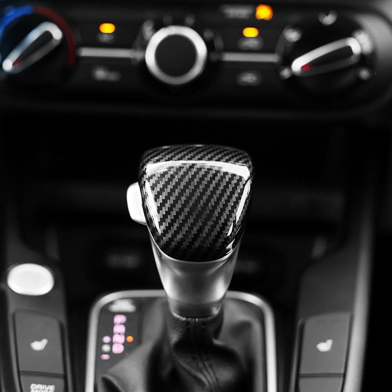 Capa para Manopla de Câmbio em ABS com Acabamento Fibra de Carbono YBMPVEE para Kia Soul, Telluride, Sorento, Carnival, Seltos e Forte