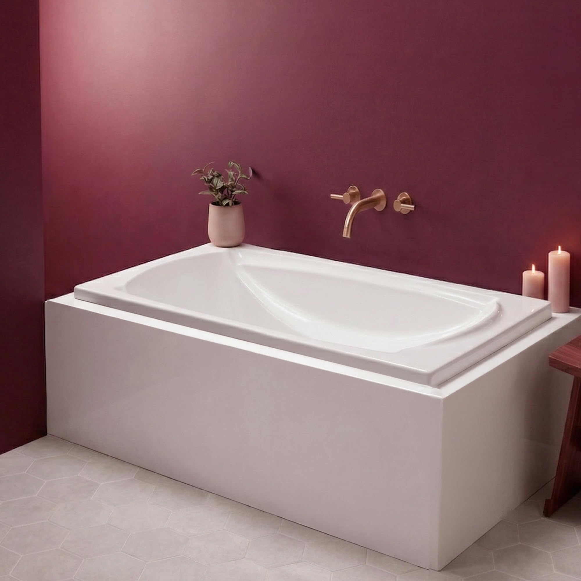 Hindware Bath Tub for Bathroom | Made of ABS | Floor Mount | White Color | Marina Plus-image-19