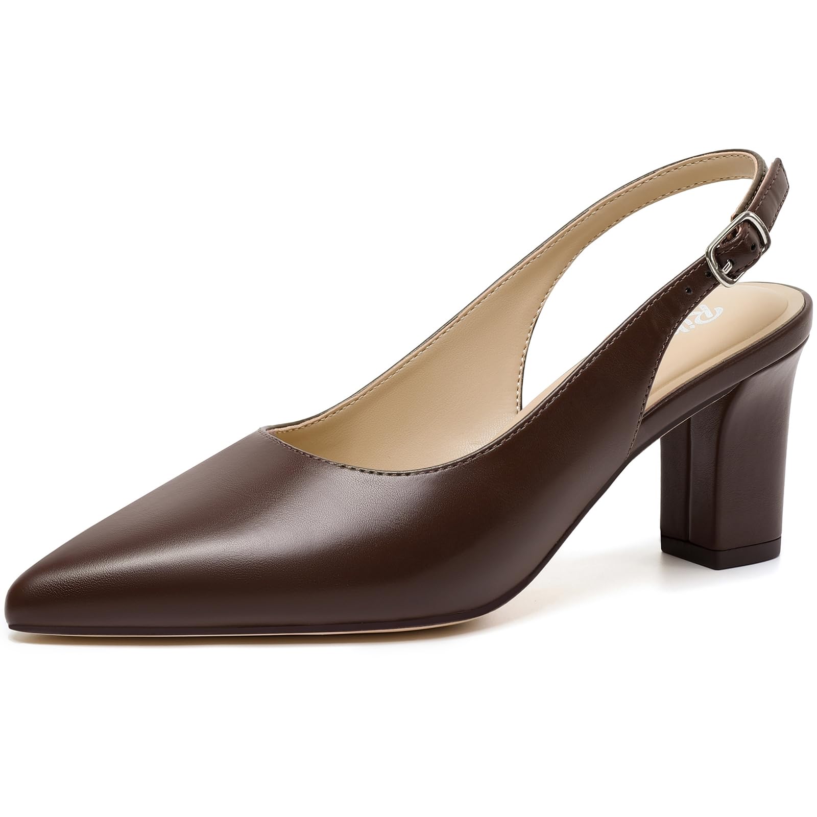 RIBONGZ Sexy Slingback Pumps Elegant Dressy Heels for Women Closed Toe Pointy High Heels Wedding Bride Prom Party Evening Shoes