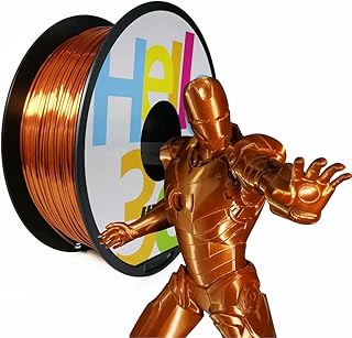HELLO3D PLA 3D Printer Filament,Neatly Silky Copper PLA Filament 1.75mm Dimensional Accuracy +/- 0.05mm, Fit Most FDM 3D Printers, Good Vacuum Packaging Consumables,1KG 1 Spool (2.2lbs)