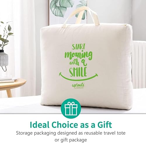 Miniatura 6 de APSMILE Edredón de Fibras de Plumas de Todas las Estaciones Tamaño King - Inserto de Edredón Ultra Suave de Alto Poder de Relleno Colección