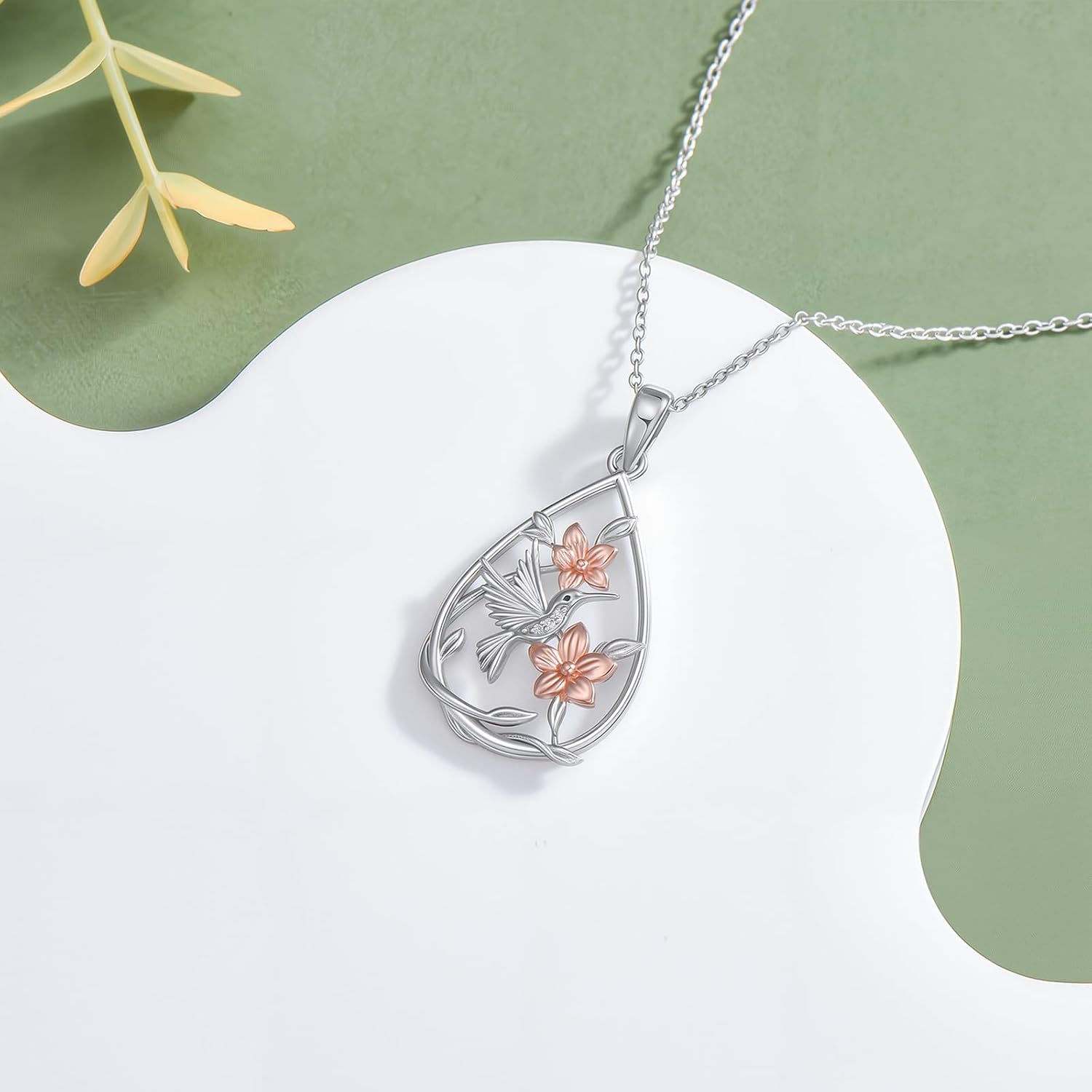 Diamond Hummingbird Necklace for Women 925 Sterling Silver Hummingbird Pendant with Lab Grown Diamond Cute Animal Jewelry Gift for Birthday - Image 2