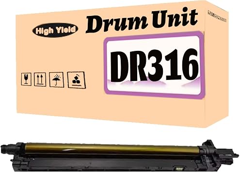 DR316 High Yield Drum Unit DR316K DR316C Drum Kit Replacement DR316M DR316Y Drum for Konica Minolta Bizhub C250i C300i C360i 7130i Printer Black