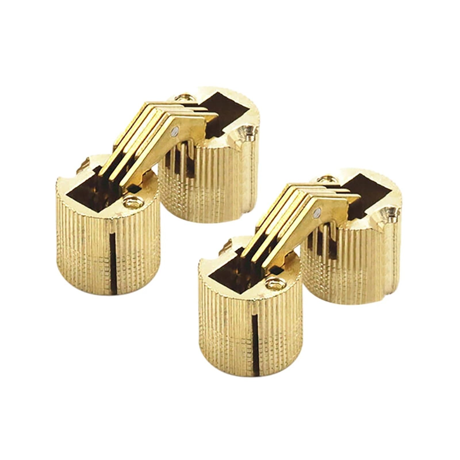 Wbtajzhy One Color Barrel Hinges 4Pcs 180 Degree Hidden Copper 10-18Mm For Doors Table Diy Furniture Hardware(18Mm)