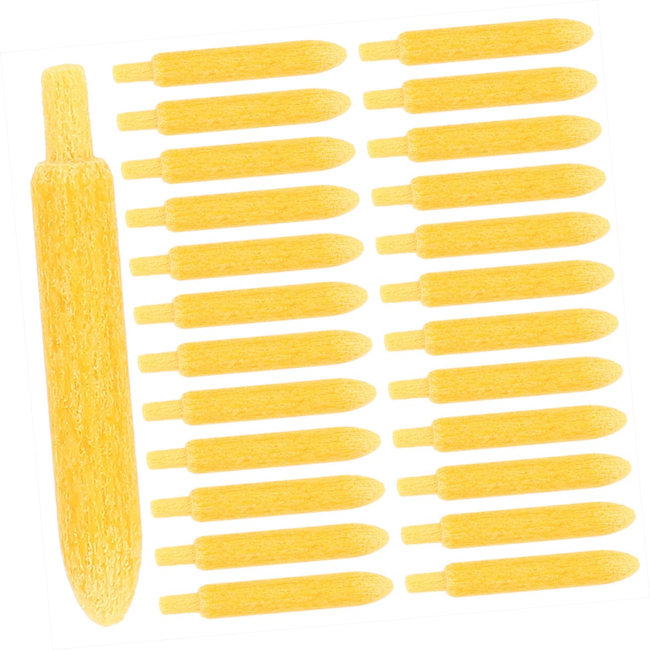 HOMSFOU 5 Sätze Ersatzminen Für Lackstifte Ersatzspitzen Für Lackmarker Ersatzspitzen Für Pinselspitzen Nachfüllbare Markierstifte Pinselstiftspitze Gelbe Polyester 60 Stück * 5