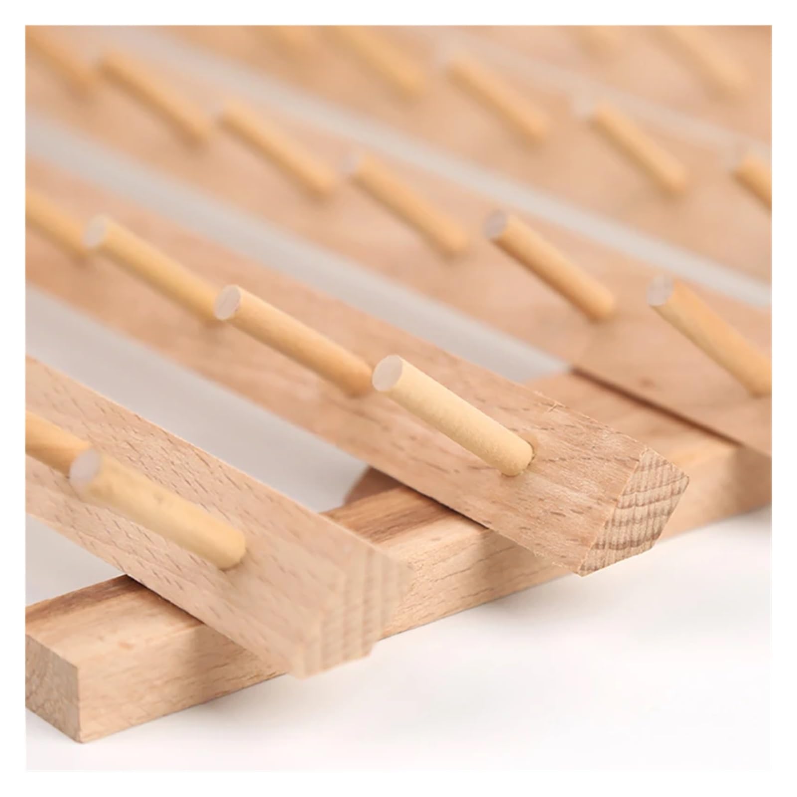 Spulenständer aus Draht Aufbewahrungsbox for Nähgarn aus Holz, Spulengarnhalter, Heimstickerei, Klapprahmen, Nähständer, Organizer in Mehreren Größen(60 Column)