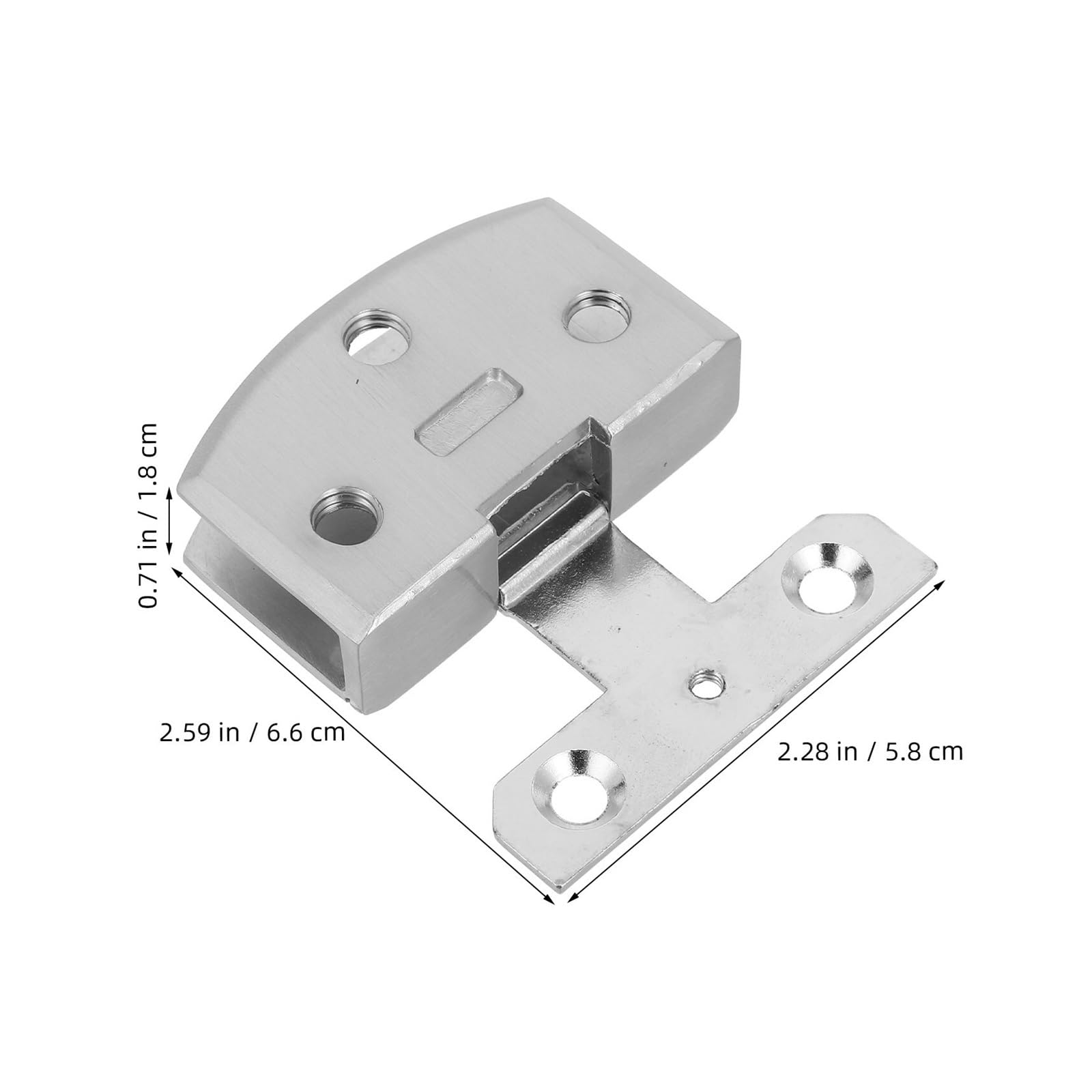 Lot de 2 charnières de porte en verre robustes en acier inoxydable pour meubles de 8 à 9 mm d'épaisseur