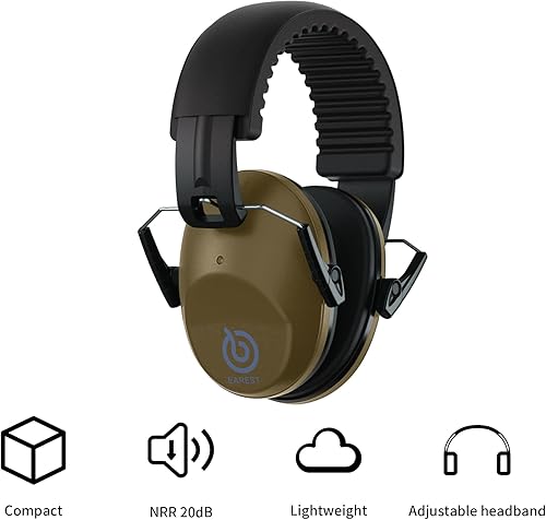 Miniatura 2 de EAREST Orejeras de protección, orejeras de seguridad para reducción de ruido, orejeras de disparo NRR de 20 dB para adultos y niños