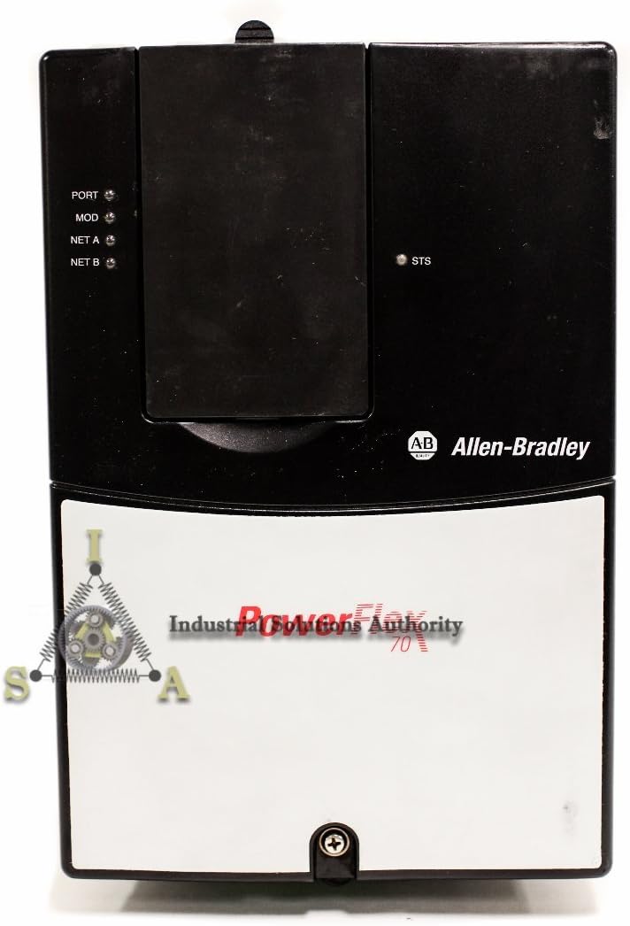 Allen-Bradley PowerFlex 70 VFD, front view నియంత్రణ ప్యానెల్‌తో