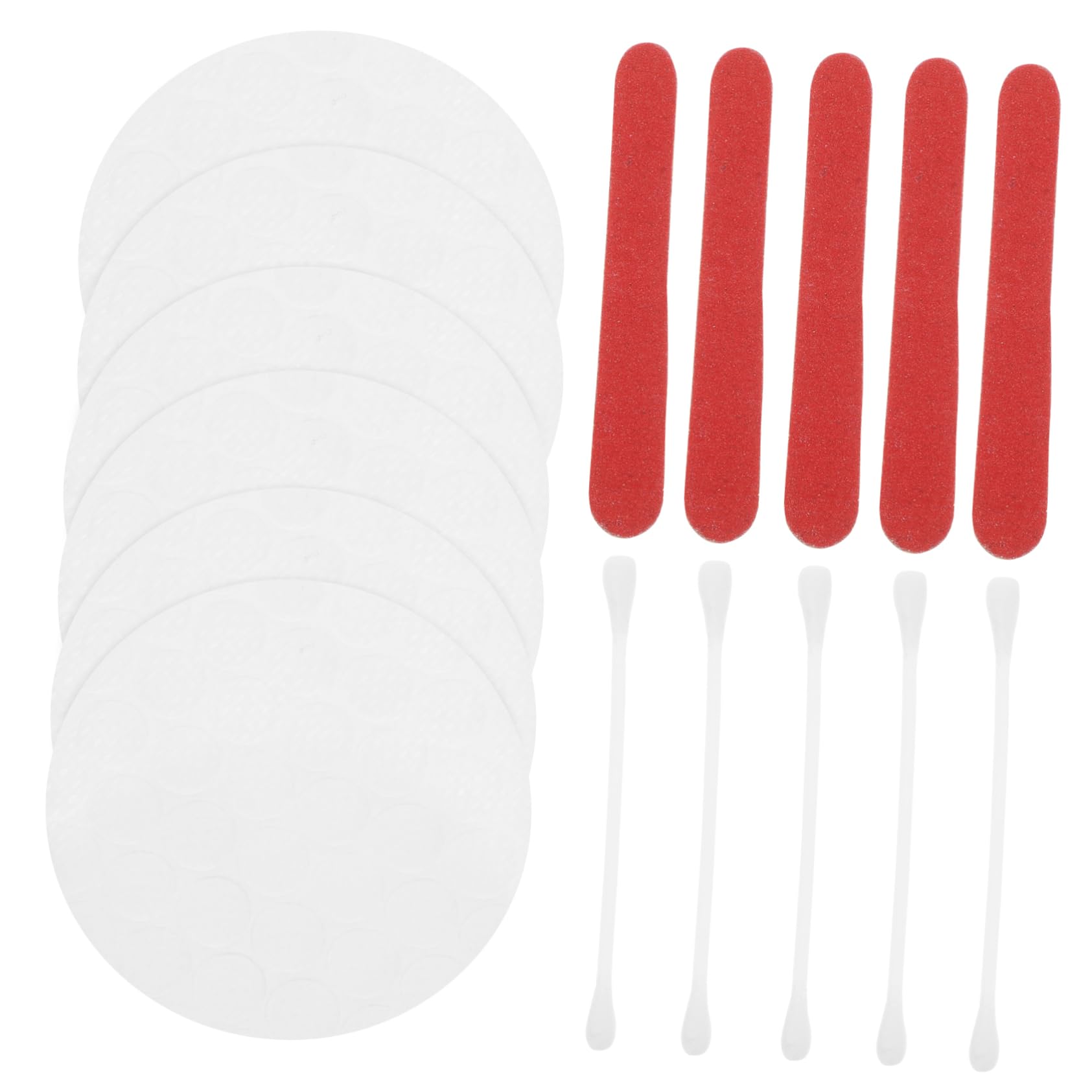 Didiseaon Organic Cotton Makeup Remover Wipes Facial Pads Nail File Set 20 Pack Perfect for Travel Salon Home