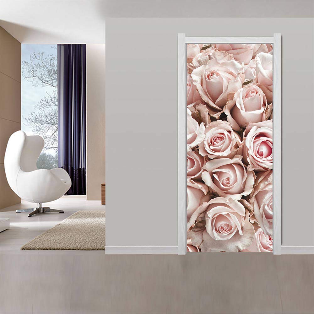 Autocollants de porte amovibles 88x200 pour masquer les imperfections d'un mur