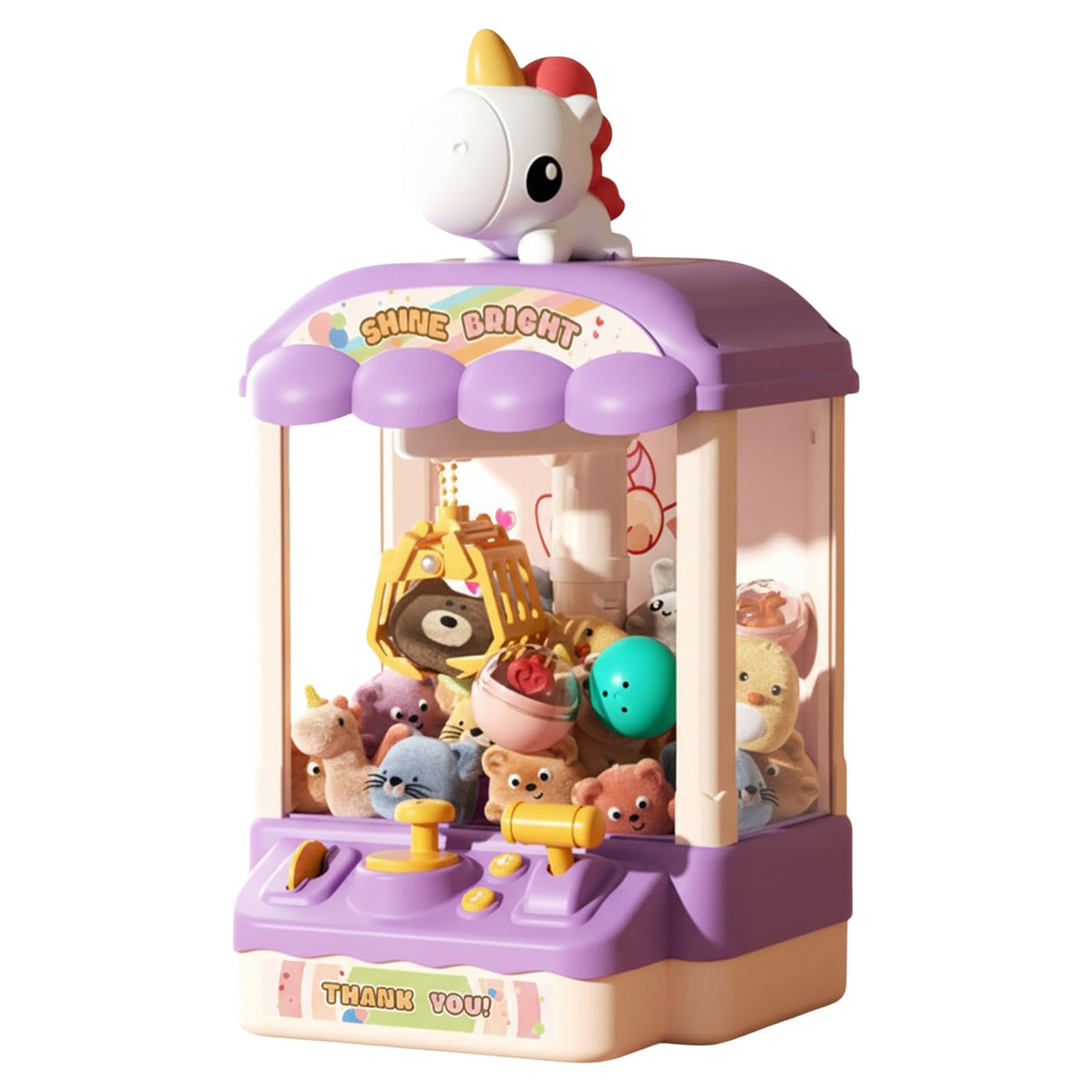 Belle machine à griffes avec son et jouet en peluche