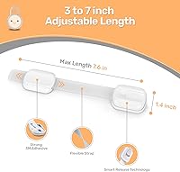 Vista 8 de 6 Safety Strap Locks Bundle with Magnetic Cabinet Locks for Child Safety (12 locks and 3 keys)
