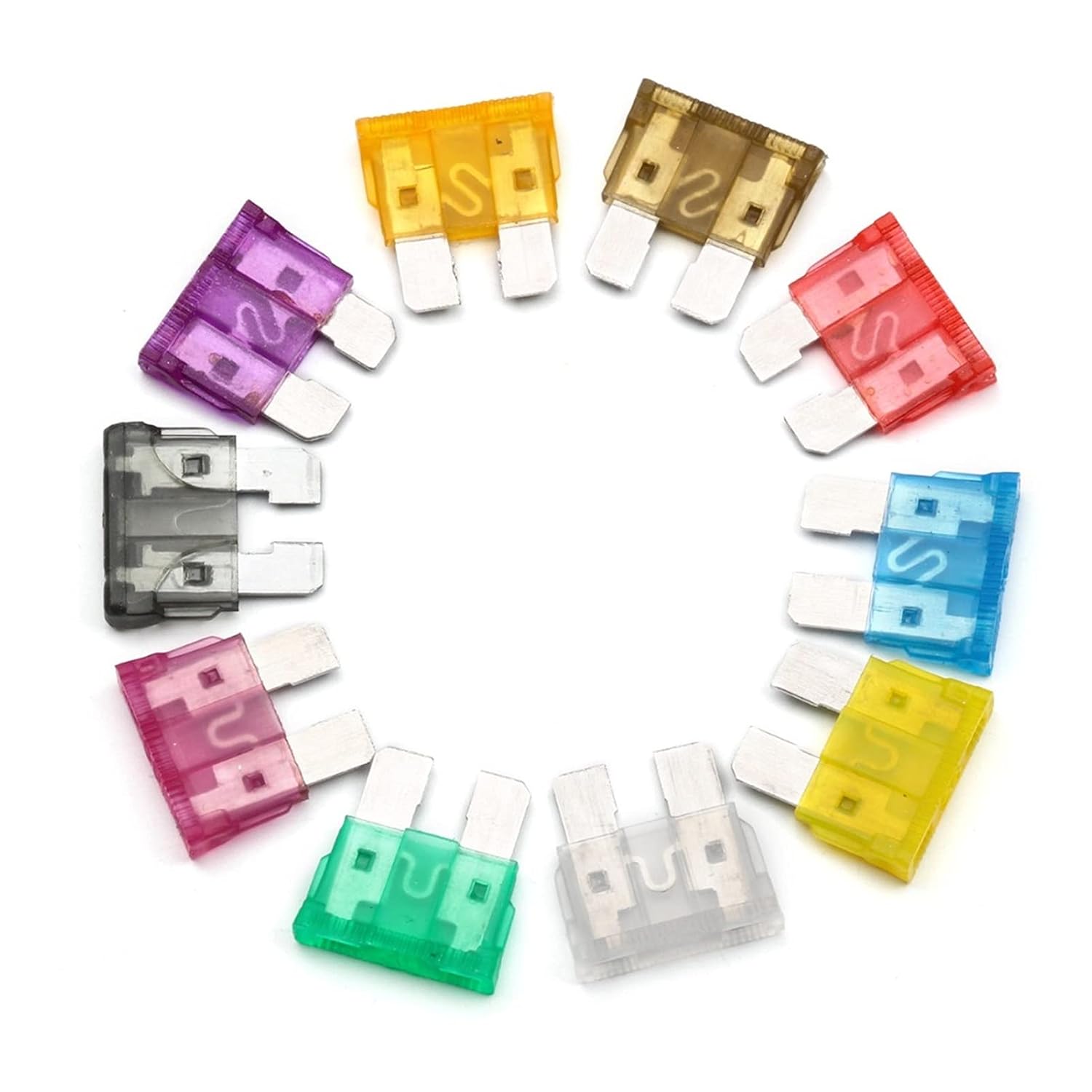100pcs Car Fuse 2A 3A 5A 7. 10A 15A 20A 25A 30A 35A AMP Mini Auto Blade Micro Motorcycle Assortment with Test Pen