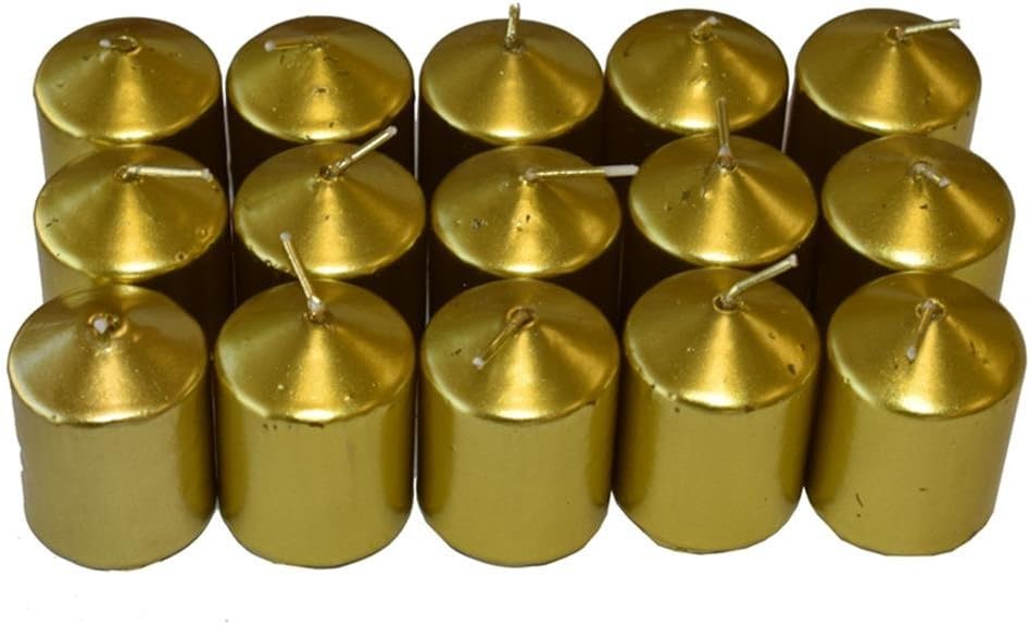 Entrada Collection 15pc Gold Votive Candle Set 2 Inch