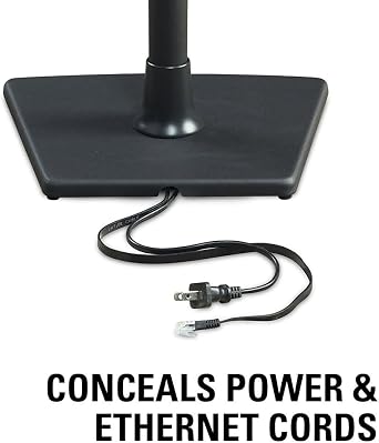 Sanus Wireless Sonos Speaker Stand for Sonos One, Play:1, Play:3 - Audio-Enhancing Design with Built-in Cable Management - Single Stand (Black) - WSS21-B1
