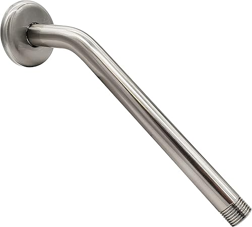 Miniatura 9 de Westbrass A302-1-62 12" IPS x 10" Brazo de ducha de montaje en pared con brida de agarre seguro, negro mate