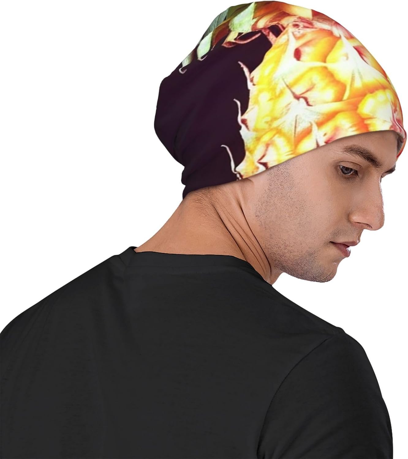 Knitted Hat Buck on The Grass Print Beanie for Women Soft Warm Beanie Cap Casual Knit Hat Men Winter Beanies