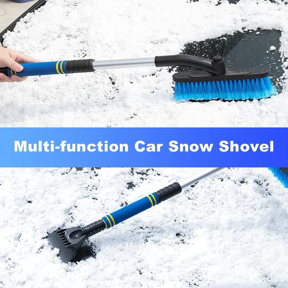 Wintermaschine Ausziehbare Autoreinigung Eiskratzer Schneeschaufel Auto Windschutzscheibe Schneebürste Mit Ergonomischem Schaumstoffgriff Abnehmbar