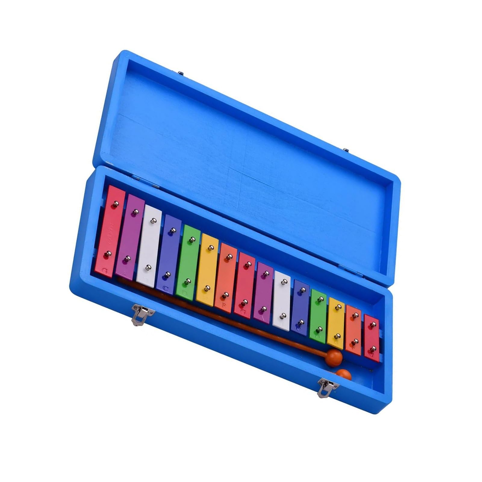 xilófono profesional 15 Teclas Glockenspiel Xilófono Colorido Estuche Para Instrumentos De Percusión Musical Mazos Para El Sentido Musical