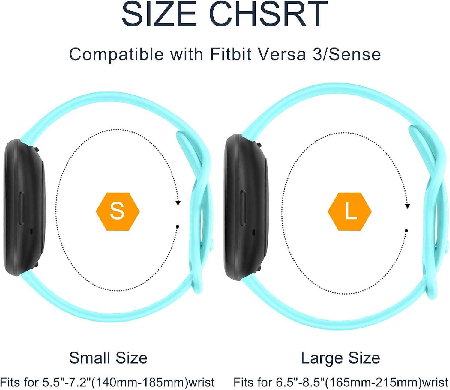 4 Pack Silicone Bands Compatible with Fitbit Versa 3 Bands and Fitbit Sense Bands, Classic Soft Sport Bands Replacement Wristbands for Fitbit Sense/Versa 3 Smart Watch Women Men