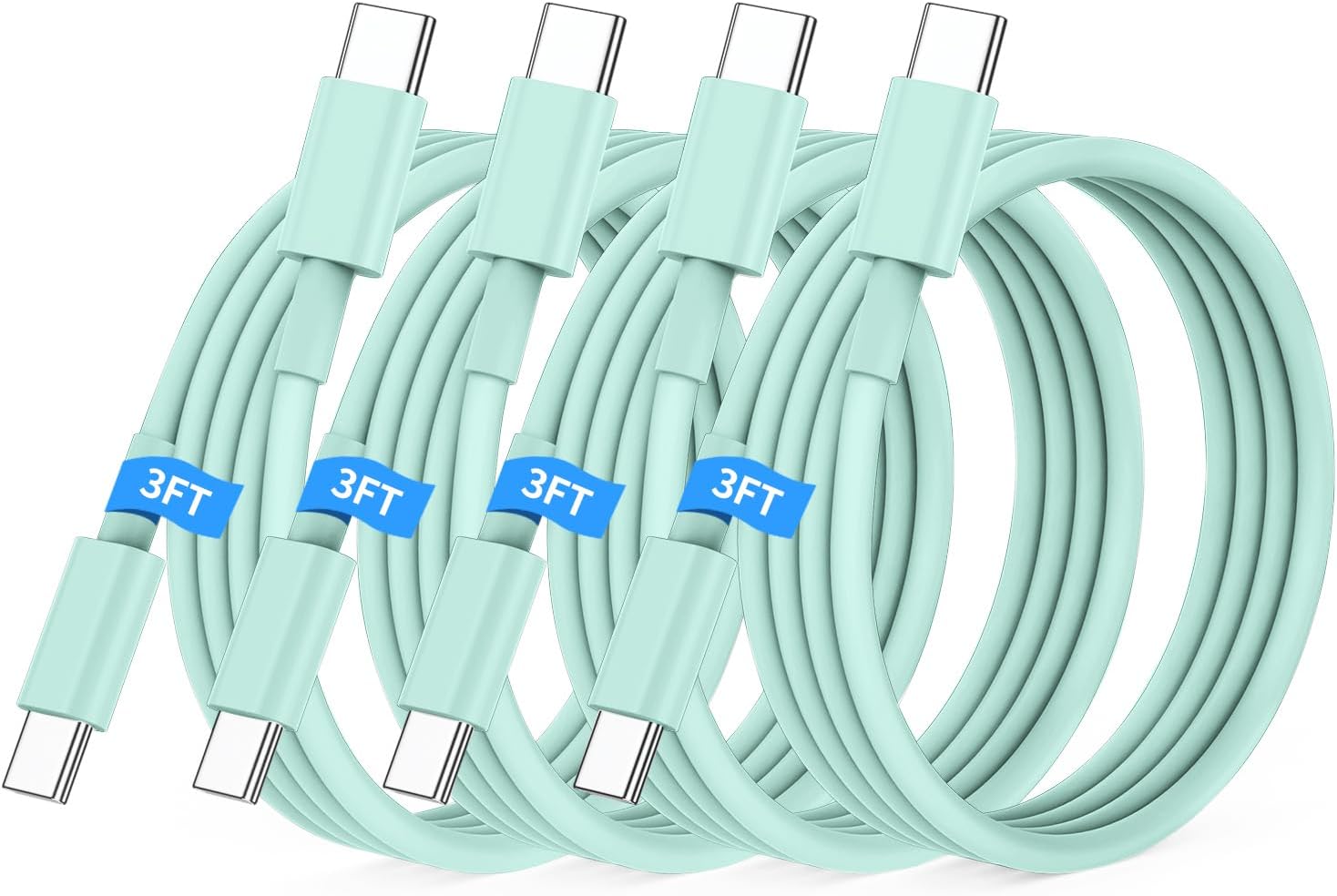Essri USB C to USB C Cable 3FT for Apple iPhone 17 16 Charger Cord,4Pack 60W C to C Cable Fast Charging Wire for iPhone 16 15 Pro Plus Pro Max iPad Pro/Air MacBook Pro/Air,for Galaxy S24 S23 and More