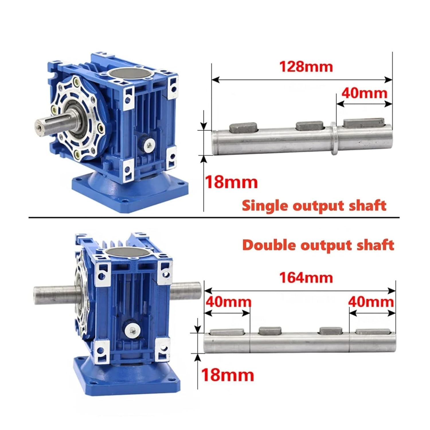 High Torque 300W RV40 DC Worm Gear Motor 12V 24V with Self-Locking Speed Adjustable Worm Gearbox CW CCW Smooth Transmission(420rpm,24V)
