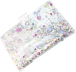 Abaodam PVC製ルーズリーフノートシェル スパンコールバインダーカバー 個人用切り抜き帳バインダー ハンドブック保護用 オフィス学用品用 A