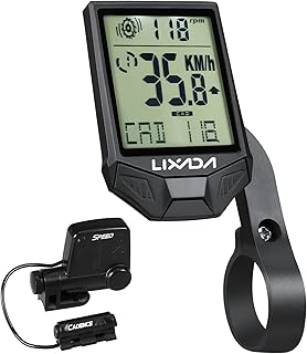 Velocímetro de bicicleta,HUIOP Ciclismo Computador sem fio Computador de bicicleta Cadência Computador de ciclismo multifuncional à prova de chuva com luz de fundo LCD,Velocímetro de bicicleta