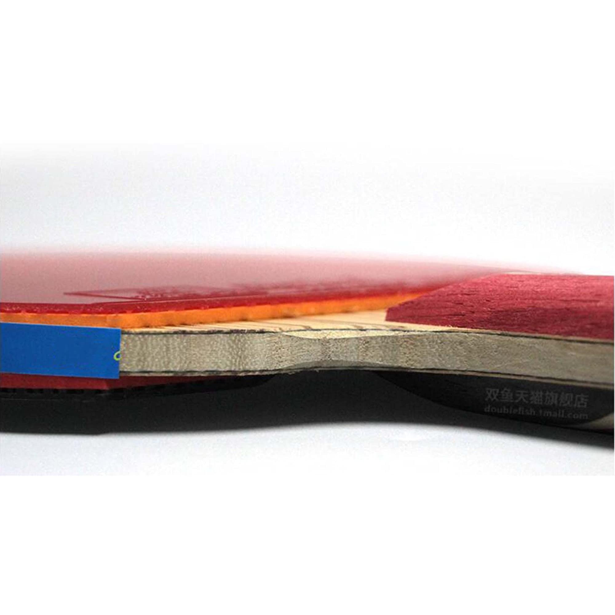Set Di Racchette Da Ping Pong, Premium, Gomma Approvata ITTF for Tornei, Con Tecnologia In Fibra Carbonio/8 Stelle/Manico Lungo