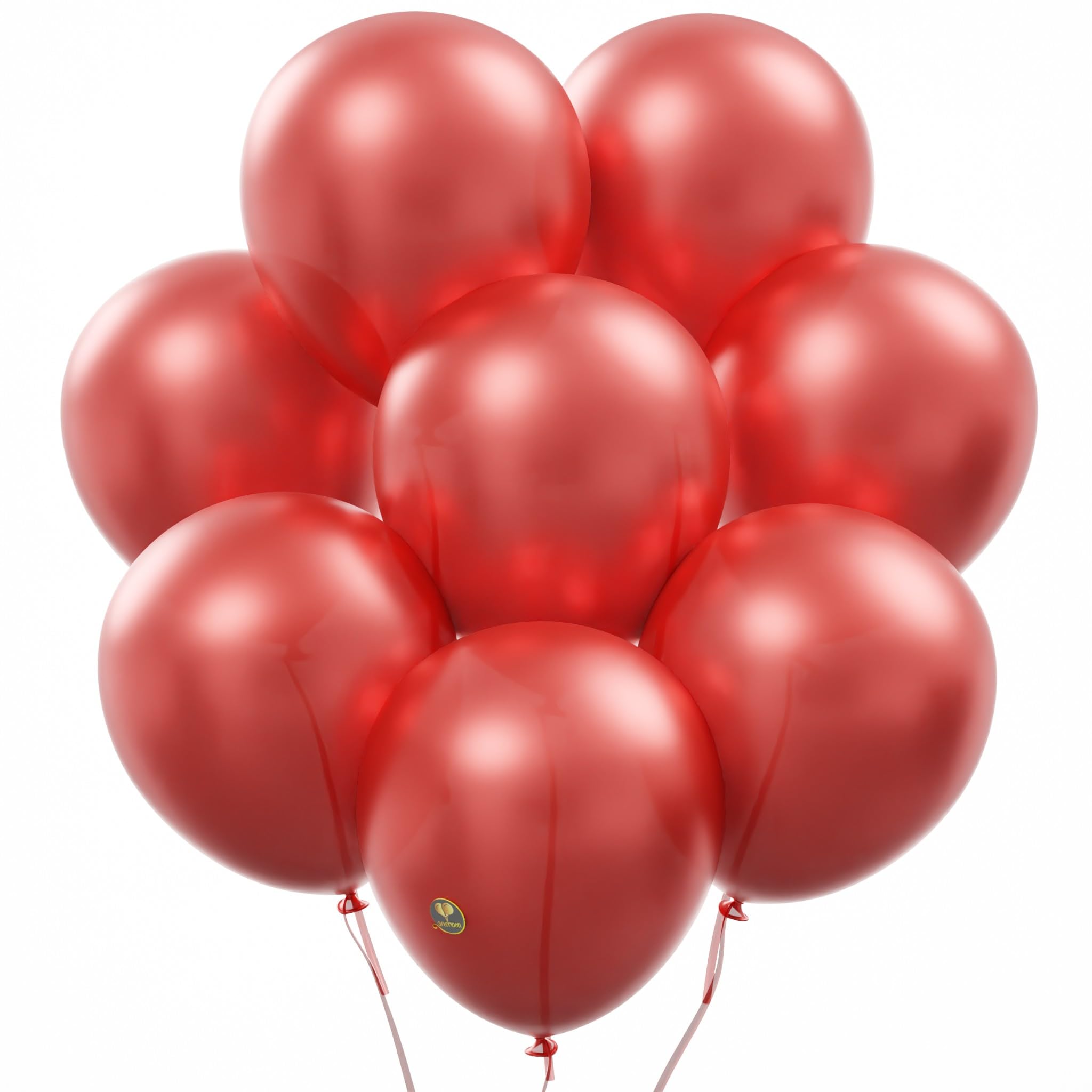 AFTERLOON® Biodegradable Balloons 24 pcs Pearlized Red 12 Inch, Natural Rubber Latex Plastic-Free Alternative Pearlescent Durable Thickened Extra Strong Helium Float, ballon Globos Decor De Fiestas