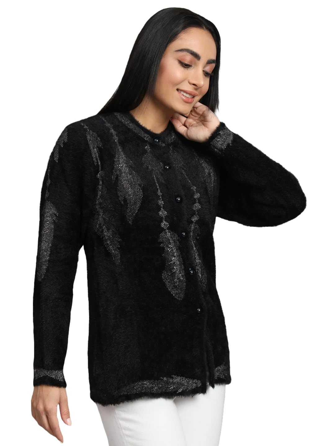 ekools Women's Winterwear Hair Woolen Sweaters Cardigans (Hair16_eK)-picture-24