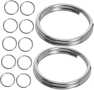 Hemobllo 200 Piezas Anillos Divididos de Acero Inoxidable Mini Llaveros Dobles para Manualidades Collares Pulseras y Accesorios de Metal para Llaves