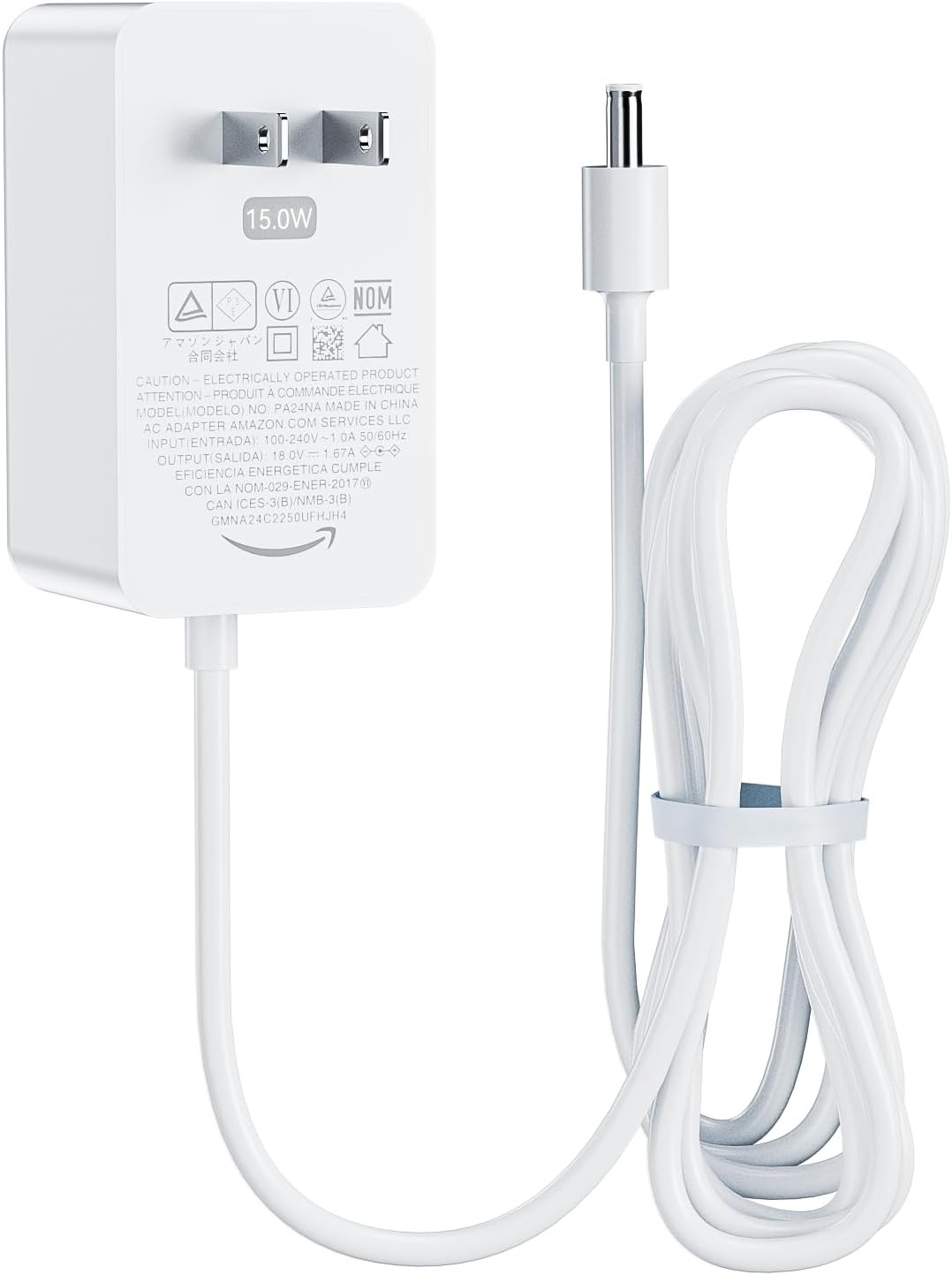 15W Power Cord Adapter for Echo Dot 3rd, 4th Gen, Dot with Clock, Echo Dot Kids Edition, Echo Show 5 (1st, 2nd Gen), Echo Spot, Echo Pop, Fire TV Cube, Smart Speakers, 5FT White Wall Charger Cable 15W Power Cord Adapter for Echo Dot 3rd, 4th Gen, Dot with Clock, Echo Dot Kids Edition, Echo Show 5 (1st, 2nd Gen), Echo Spot, Echo Pop, Fire TV Cube, Smart Speakers, 5FT White Wall Charger Cable