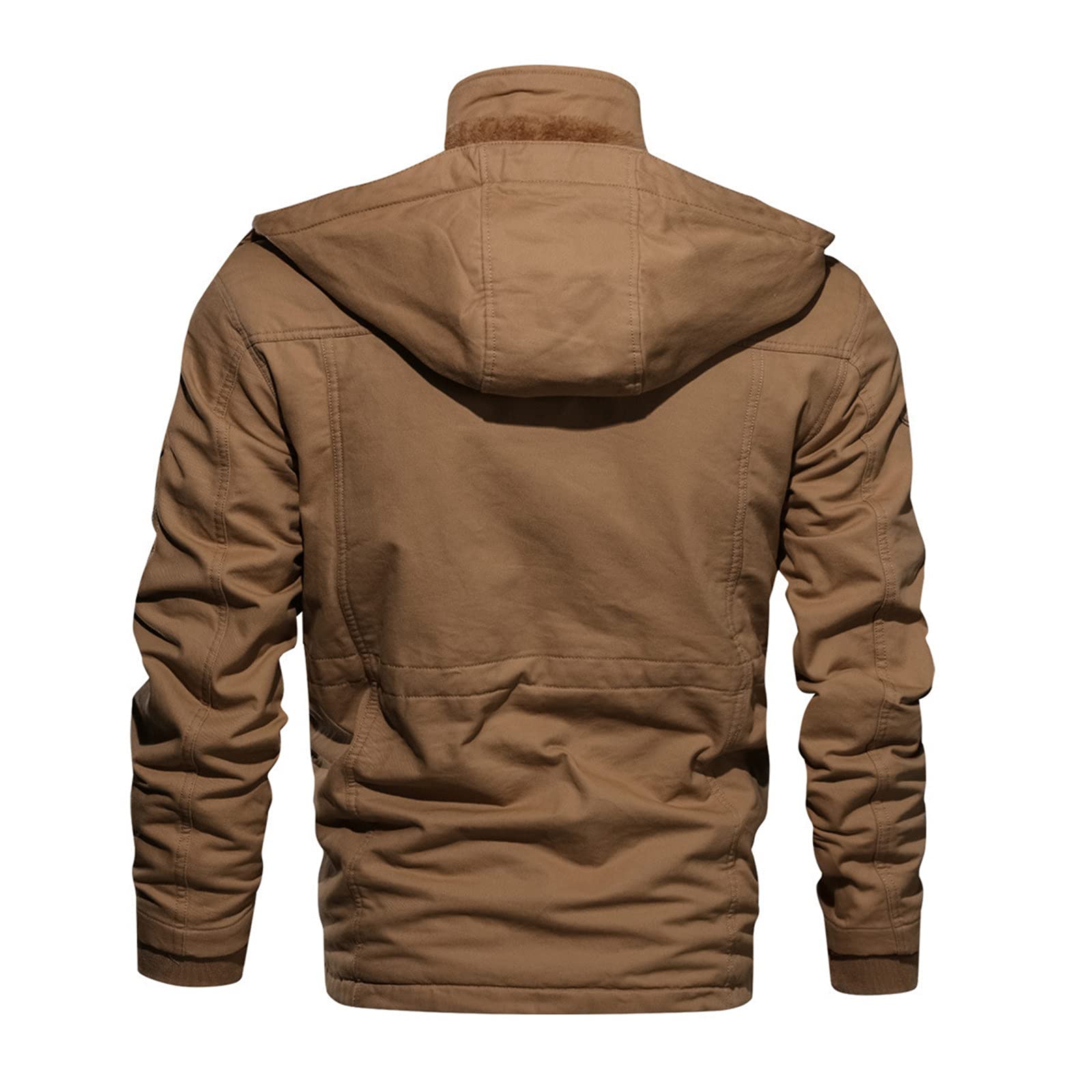 Doudoune Homme Hiver Manteau Homme Hiver Chaud Poches Veste Homme Grande Taille Unie Zip Blouson Homme Automne Ample Jacket Décontractée Thermal Coat Mode Classique Cardigan Vetement Randonnée