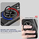 AELVOUX Oppo Reno 14 5G Back Cover | Armor Camera Slider 360 Degree Rotating Finger Ring Holder Case with Bracket Stand Back Case Cover (Compatible with MagSafe Accessories) (Black) gallery image