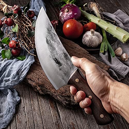 Meat Cleaver,Cleaver Knife Butcher Knife Chopping Scimitar Cutter Chef Cooking Filleting Skinning Boning Tools Forging High Carbon Stainless Steel Cutlass