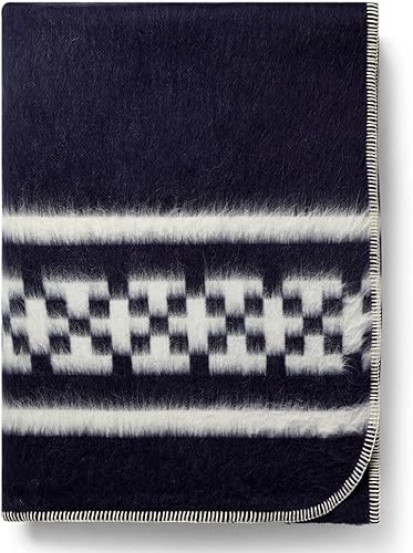 Miniatura 118 de Manta gruesa de lana de alpaca pesada para acampar al aire libre en interiores, mantas suaves de lana de alpaca peruana que vienen en diseño étnico