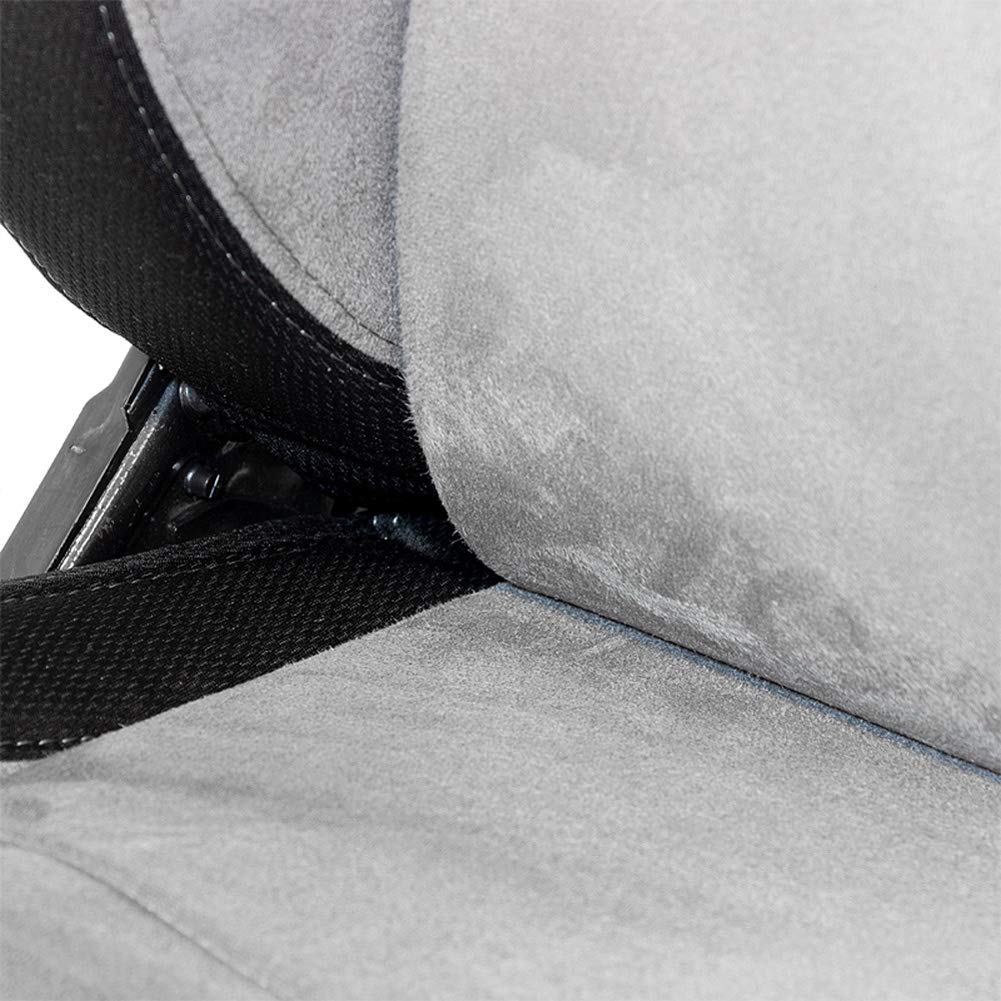 AUTO-STYLE Sportsitze 'Eco Soft' - Schwarz/Grau - Doppelseitig Verstellbare Rückenlehne - inkl. Laufschienen