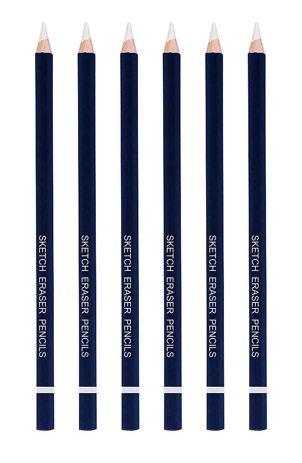 HOUSE HATCH Artist Eraser Pencil Set of 6 | Non-Toxic Drawing Erasers for Sketching, Shading, Graphic Design & Art Projects | Ideal for Artists & Students, Ink Color-Black
