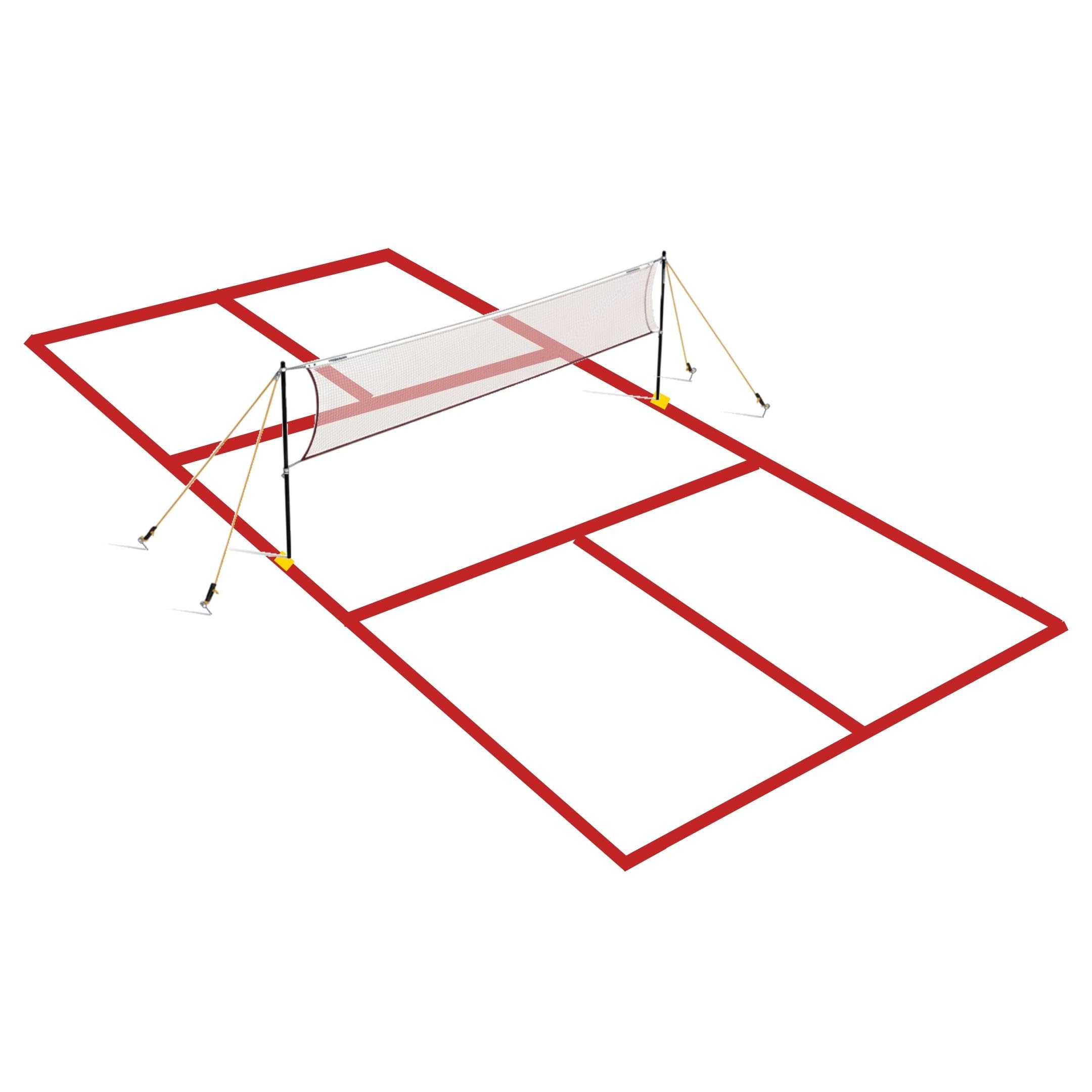 Badminton Court Marking Tape Outdoor – Red Boundary Line Set for Full Size Singles Court, Portable Badminton Court Line Kit for Soil & Grass, Sport Field Line Tape-picture-11
