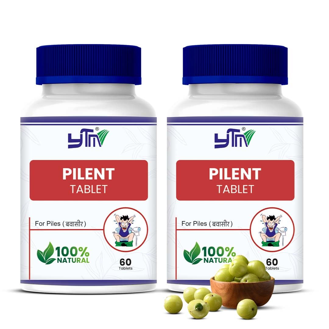 Sponsored Ad - YTM Pilent Tablet for Piles, Itching Natural and Ayurvedic, 120 count (pack of 2)