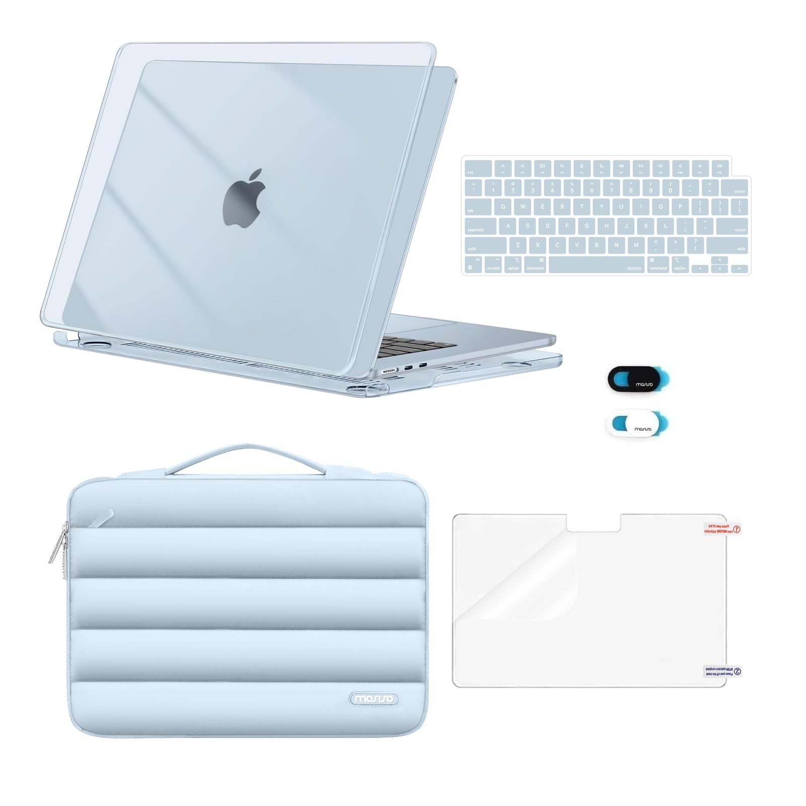 MOSISO Compatible with MacBook Air 15 inch Case M5 2026 M4 M3 M2 2025-2023
