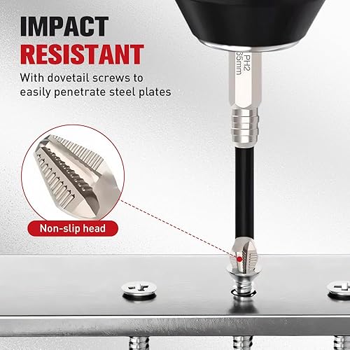 Miniatura 2 de Juego de brocas de destornillador magnético de alta calidad, 2025 nuevo juego de destornillador magnético antideslizante eléctrico de acero aleado