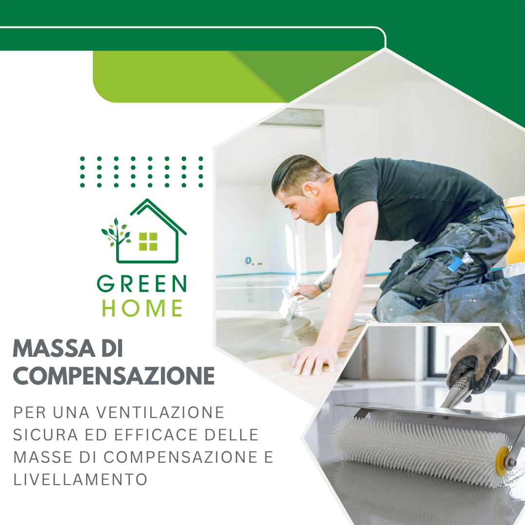 Rullo a spuntoni per massetto 25 cm Floor preperation roller - Lunghezza delle punte: 11 mm - Con paraspruzzi