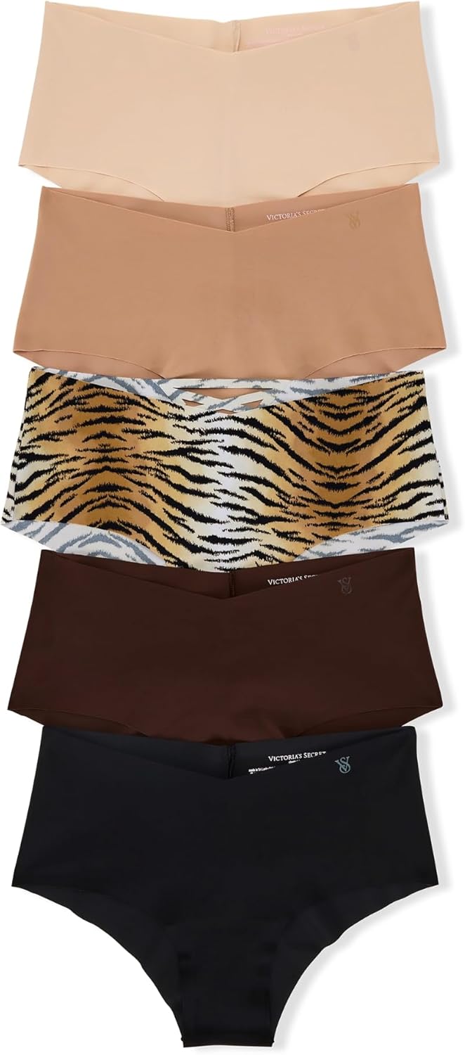 Victoria's Secret Women's No Show Cheeky Underwear, Minimal Coverage Panties for Women, Multi Pack (XS-XXL)
