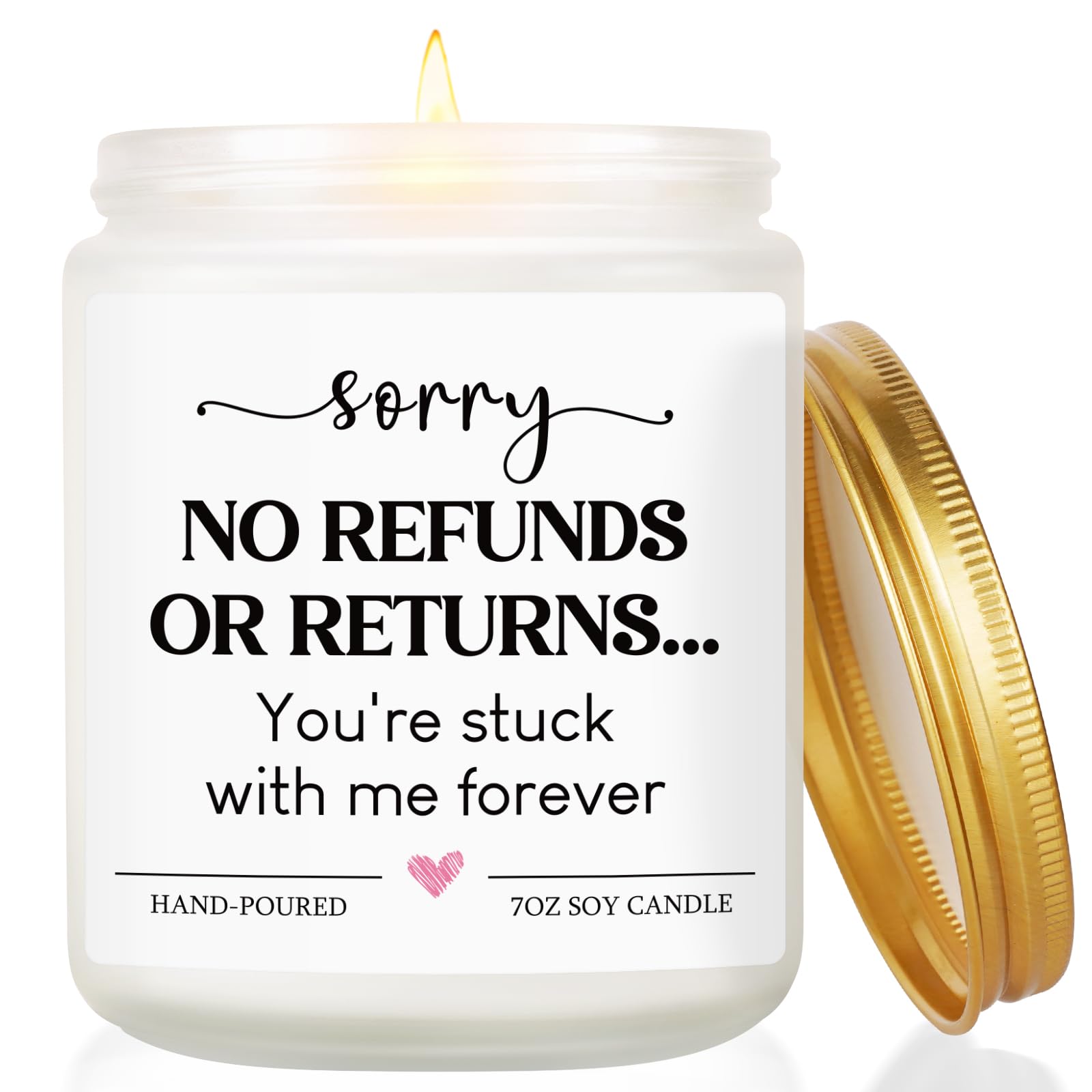 Anniversary Valentines Gifts for Him Her - Lavender Scented Candle