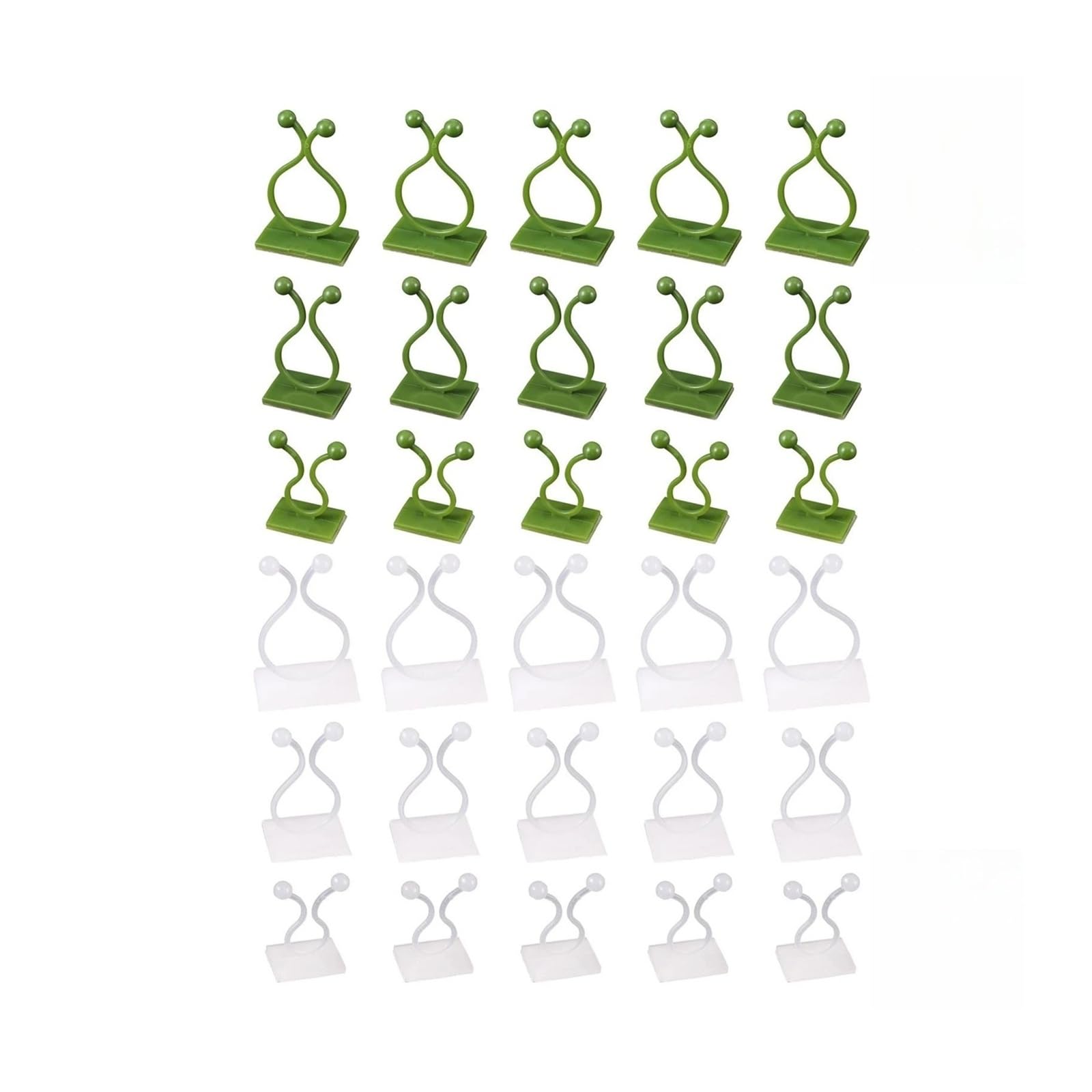 Generico 10/20PCS Clip for Fissaggio a Parete for Piante rampicanti Ganci for Fibbia autoadesivi for Vite